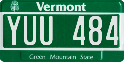 VT license plate YUU484