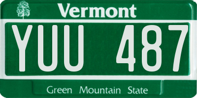 VT license plate YUU487