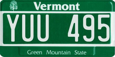 VT license plate YUU495