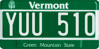 VT license plate YUU510