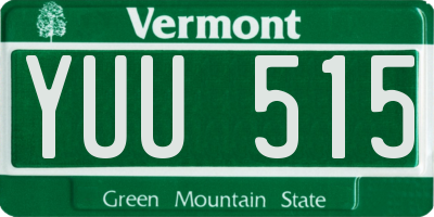 VT license plate YUU515