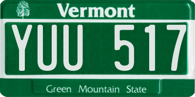 VT license plate YUU517