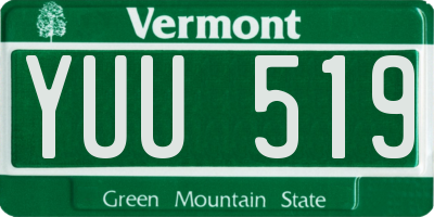 VT license plate YUU519
