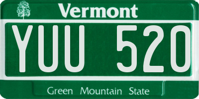 VT license plate YUU520