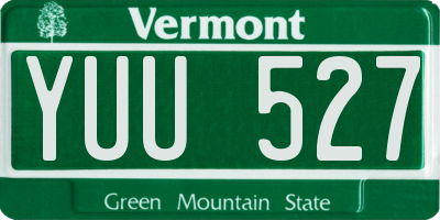 VT license plate YUU527