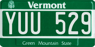 VT license plate YUU529