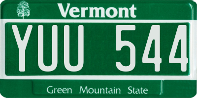 VT license plate YUU544