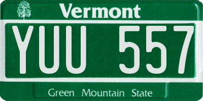 VT license plate YUU557