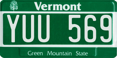 VT license plate YUU569