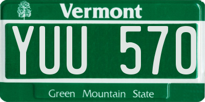 VT license plate YUU570