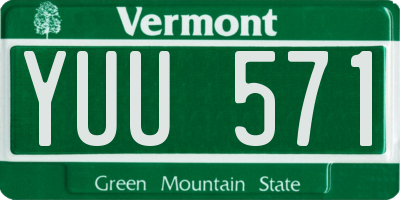 VT license plate YUU571