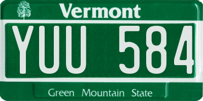 VT license plate YUU584