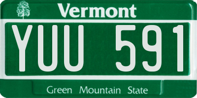 VT license plate YUU591