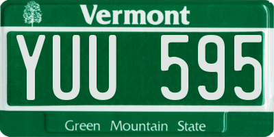 VT license plate YUU595