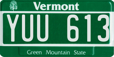 VT license plate YUU613