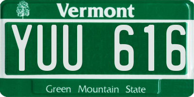 VT license plate YUU616