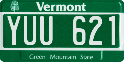 VT license plate YUU621