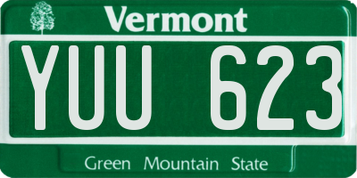 VT license plate YUU623