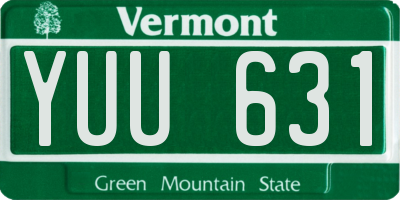 VT license plate YUU631