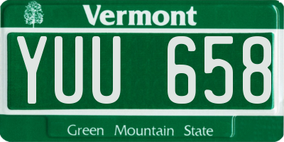 VT license plate YUU658
