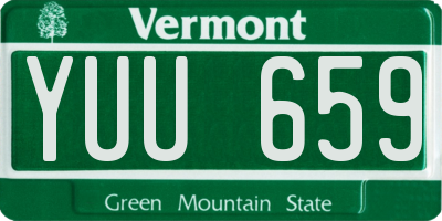 VT license plate YUU659