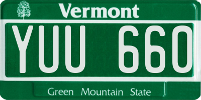 VT license plate YUU660