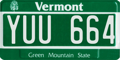 VT license plate YUU664