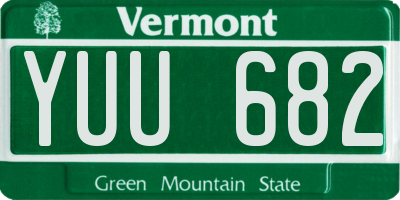 VT license plate YUU682