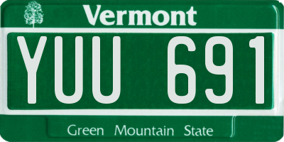 VT license plate YUU691