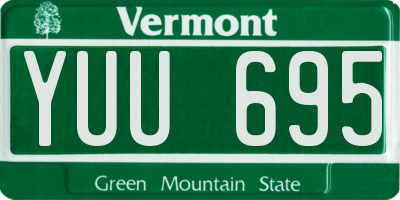 VT license plate YUU695