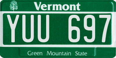 VT license plate YUU697