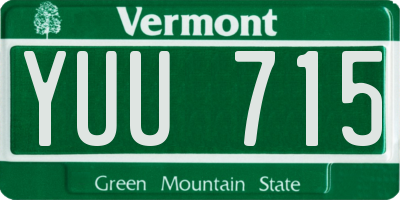 VT license plate YUU715