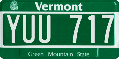 VT license plate YUU717