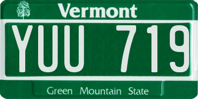 VT license plate YUU719