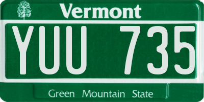 VT license plate YUU735