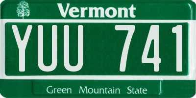 VT license plate YUU741
