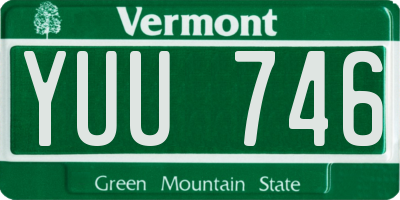 VT license plate YUU746