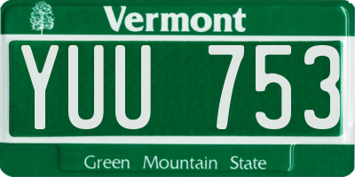 VT license plate YUU753