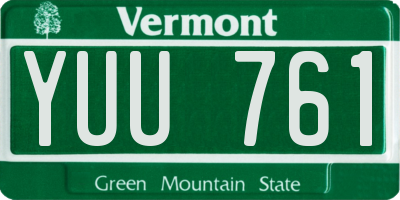 VT license plate YUU761