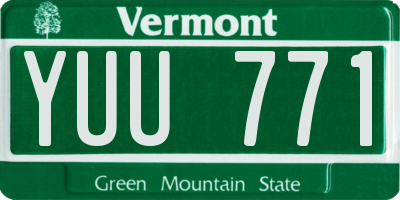 VT license plate YUU771