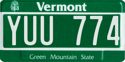 VT license plate YUU774