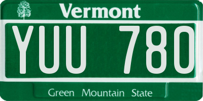 VT license plate YUU780