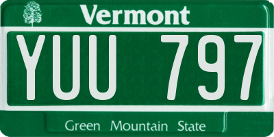 VT license plate YUU797