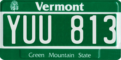VT license plate YUU813