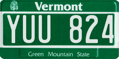 VT license plate YUU824
