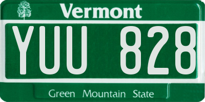 VT license plate YUU828