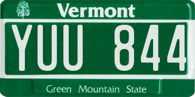 VT license plate YUU844