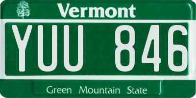 VT license plate YUU846