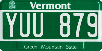 VT license plate YUU879
