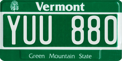 VT license plate YUU880